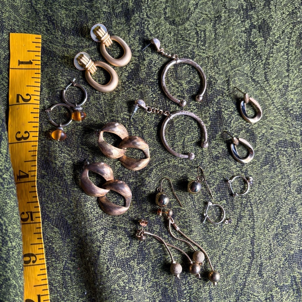 Gold Statement Earring Bundle Door Knock Studs Do… - image 7